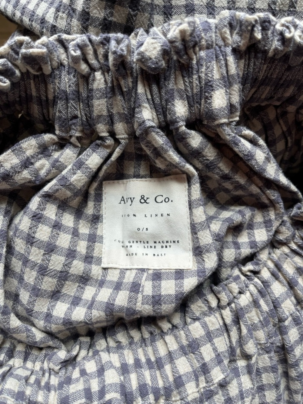 Avy & Co. Yollie Linen Gingham Pant- Wisteria - Picture 10 of 10